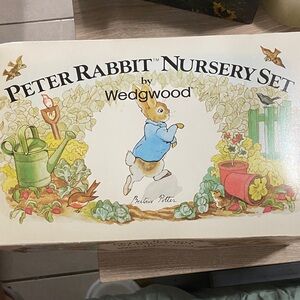 Vintage Wedgwood Beatrix Potter Peter Rabbit Nursery Child's 3 Piece Dish Set